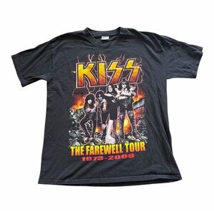 KISS Farewell Tour 2000 Graphic T Shirt Vintage Single Stitch Concert Tee XL Y2K